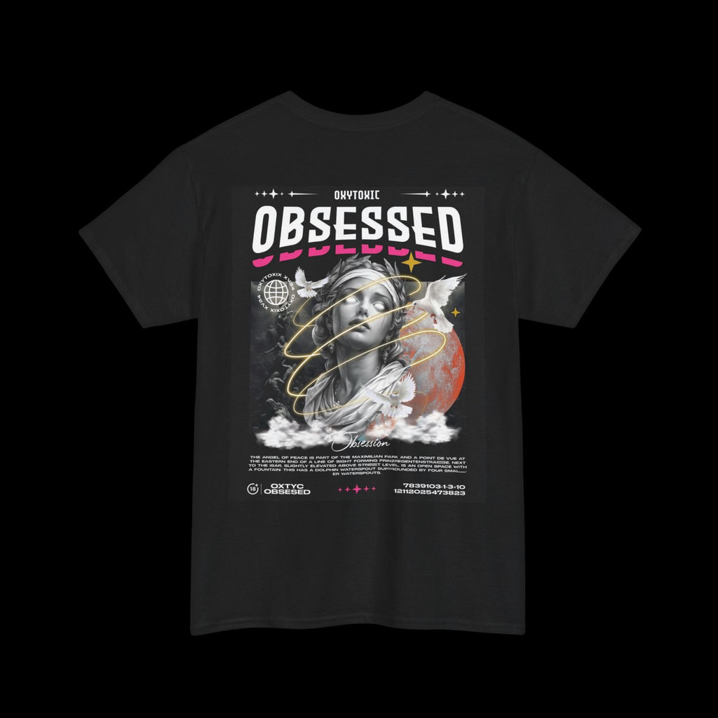 Obsessed Graphic Tee — Retro Space Goddess Poster T‑Shirt