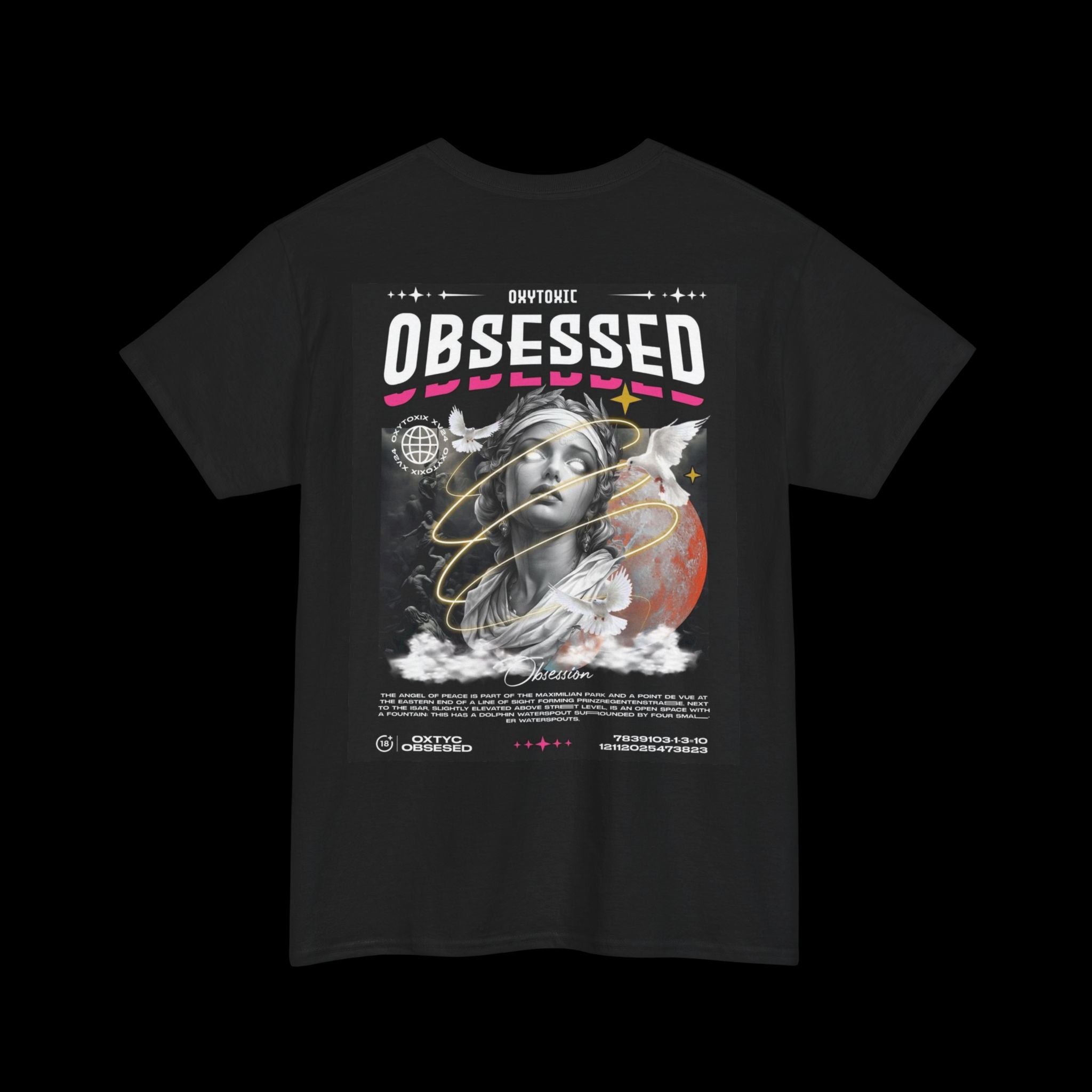Obsessed Graphic Tee — Retro Space Goddess Poster T‑Shirt