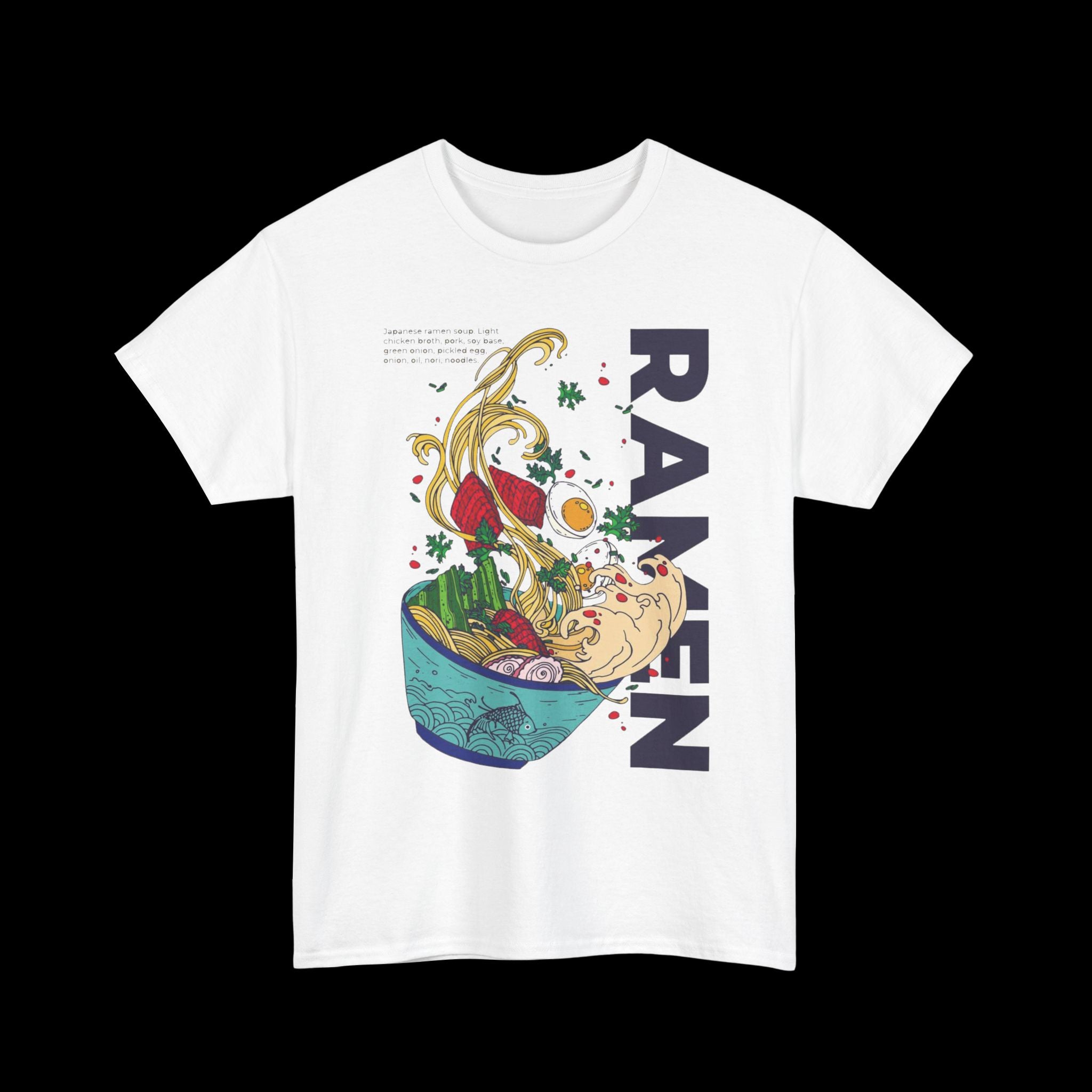 Ramen Bowl Graphic Tee — Colorful Japanese Noodles Illustration