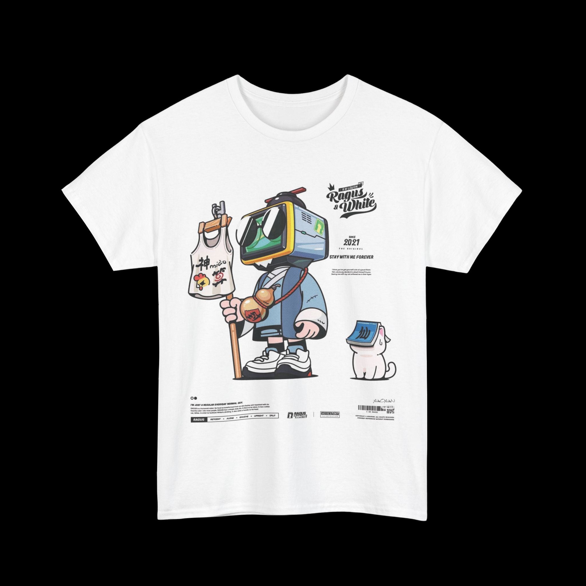 Retro TV Head Character T-Shirt — Cartoon Streetwear Tee