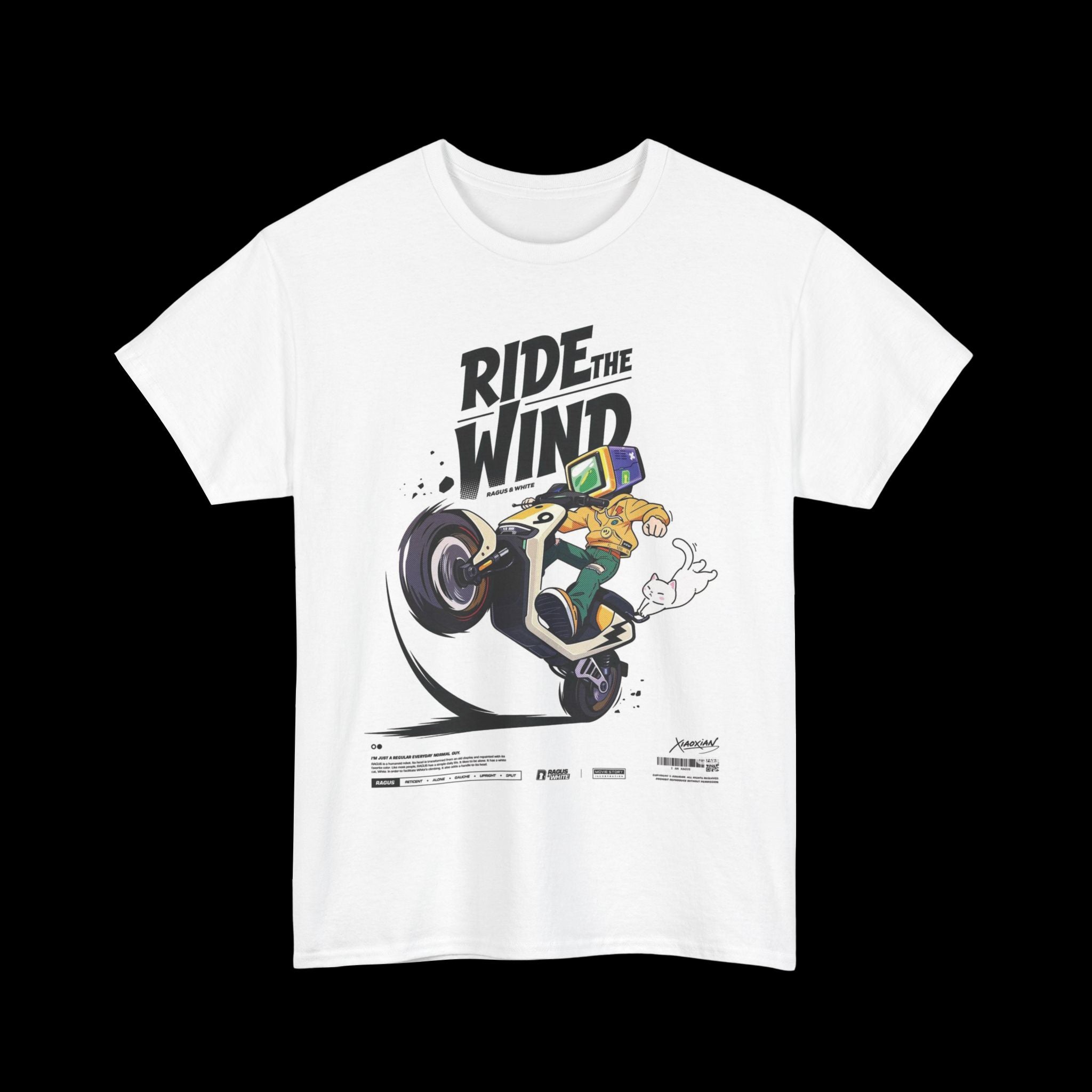 Ride the Wind Motorcycle T‑Shirt — Retro Rider Graphic Tee