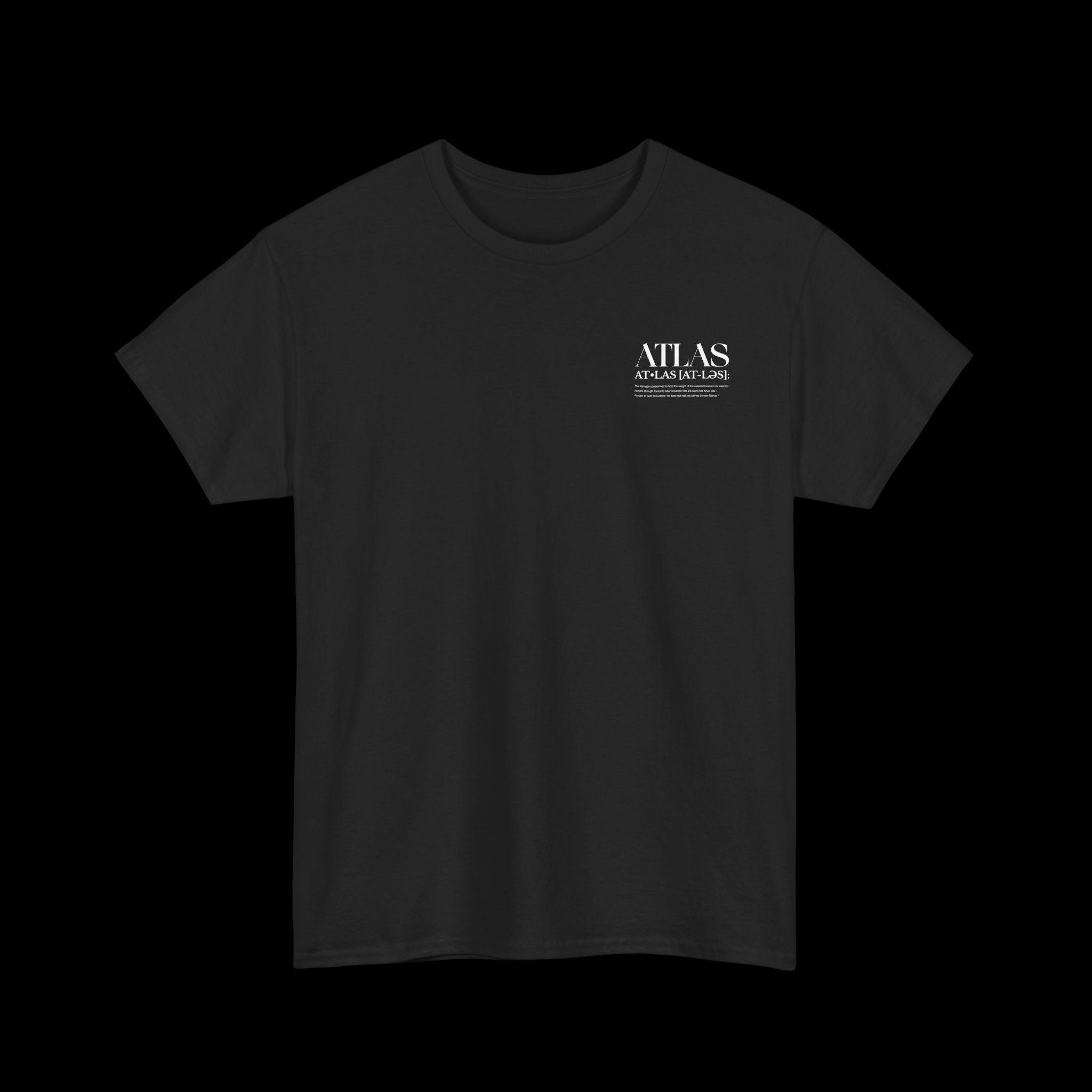 Atlas Supply Co. Minimal Logo T-Shirt — Black Chest Print